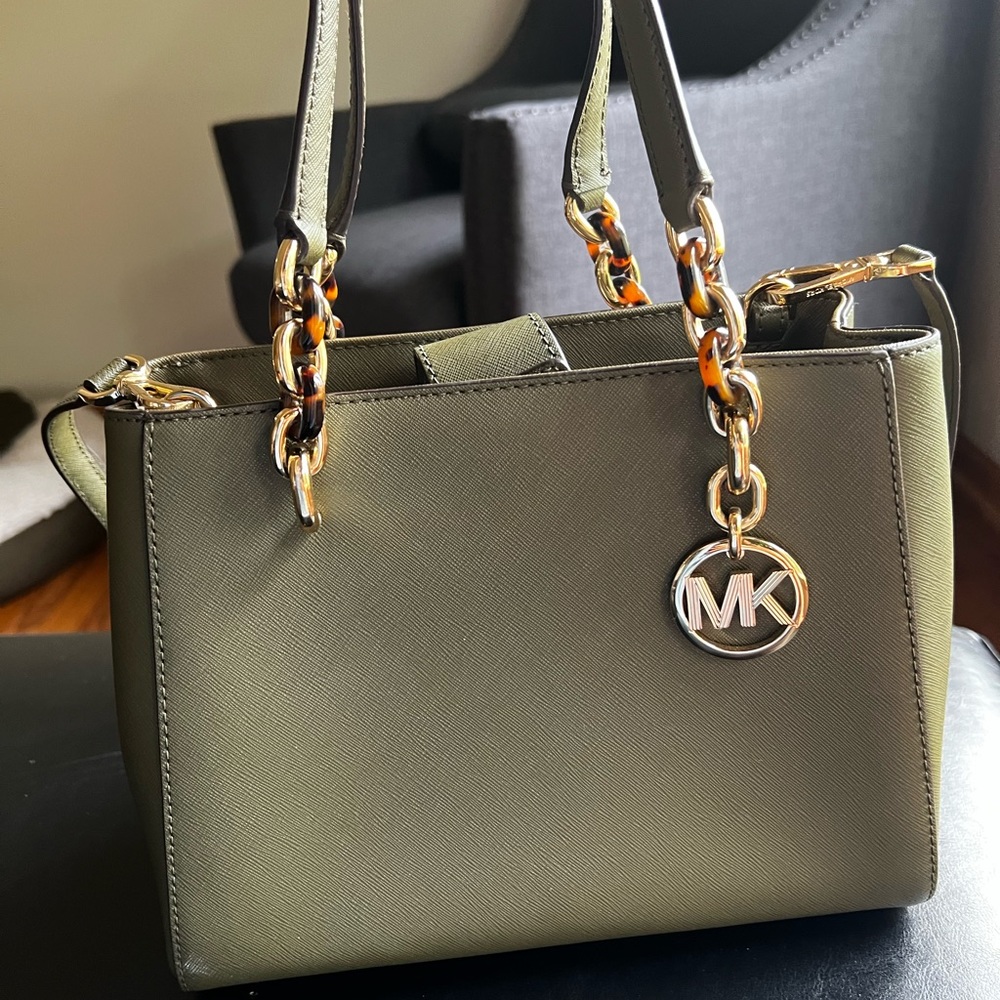 Leather Satchel Michael Kors
